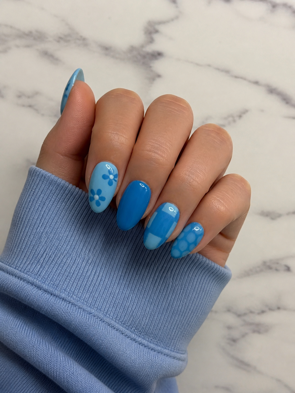Blue checkered